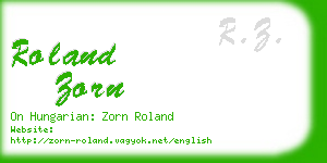 roland zorn business card